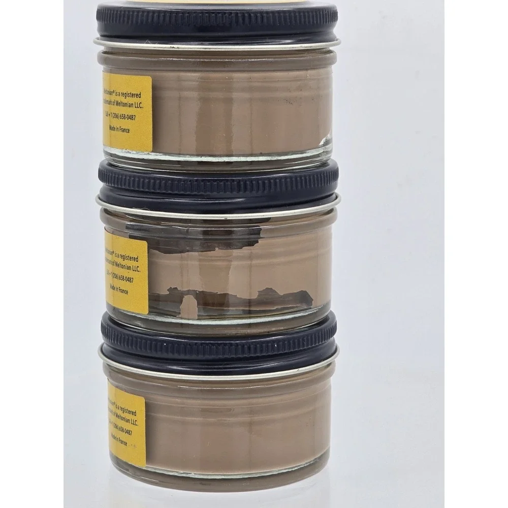 3 Pack - MELTONIAN Shoe Boot Cream Polish‎ Leather Shine Nourishing 50ml - Beige